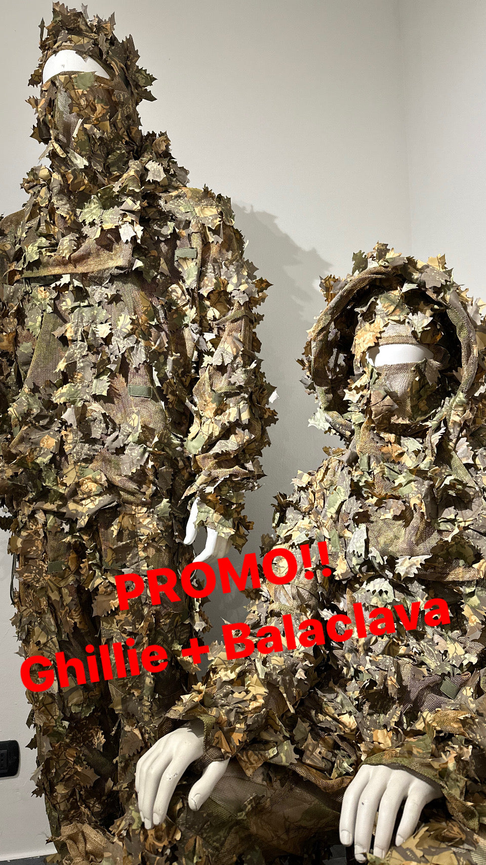 PROMO Ghillie + Balaclava STALKER OAK BROWN